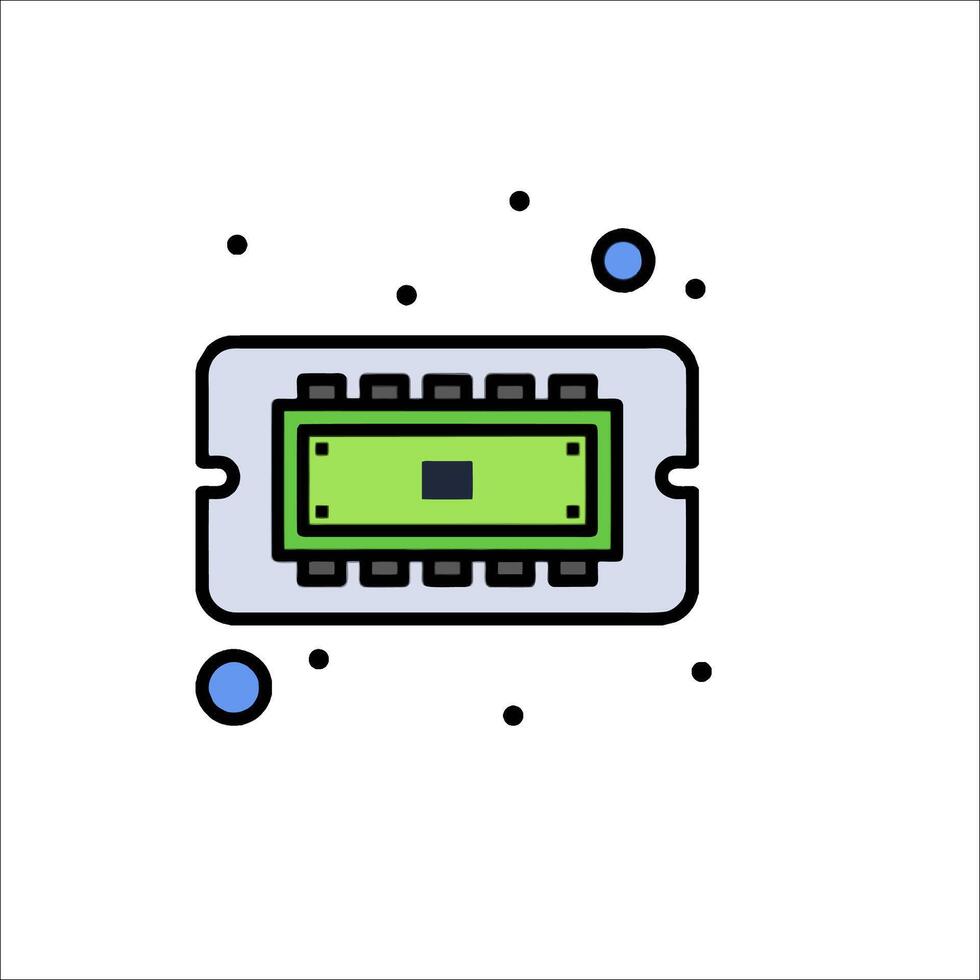A computer chip icon on a white background vector