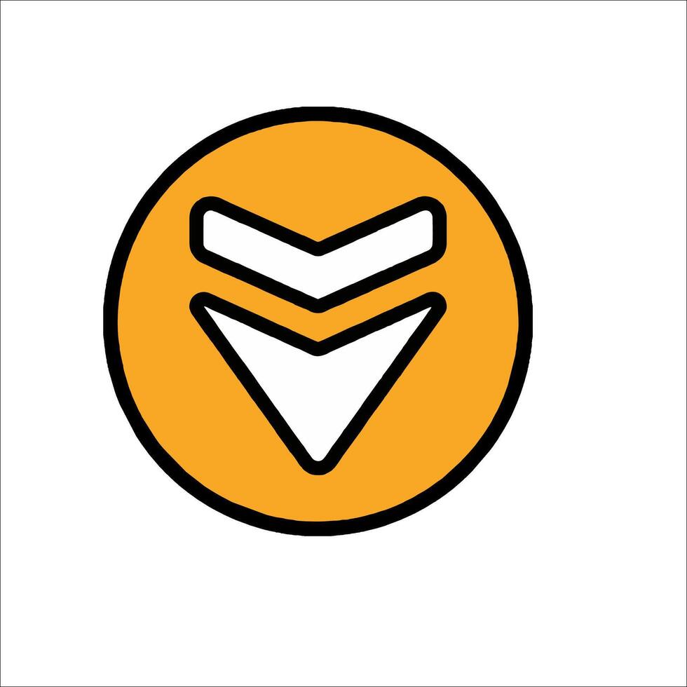 A yellow and black arrow logo vector