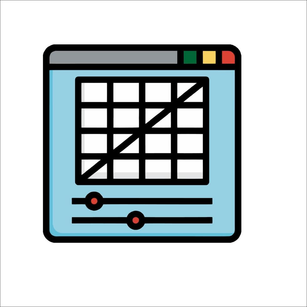 un computadora pantalla con un grafico en eso vector