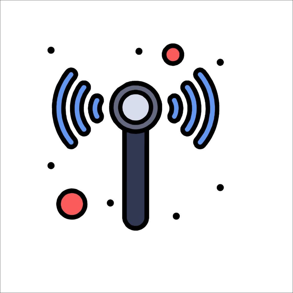 A wireless microphone icon on a white background vector