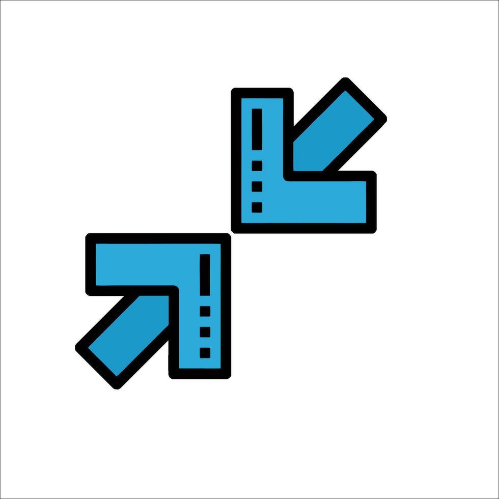 Two arrows pointing in opposite directions vector