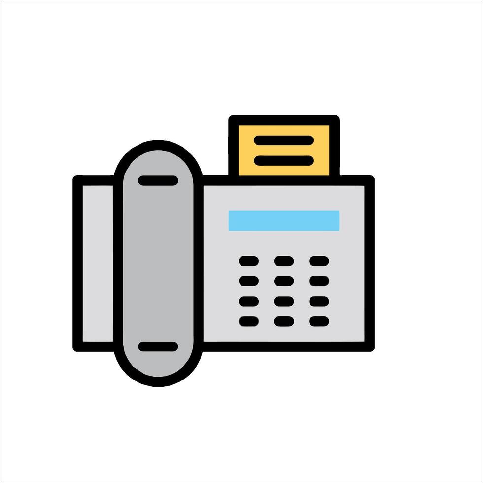 Fax machine icon illustration vector