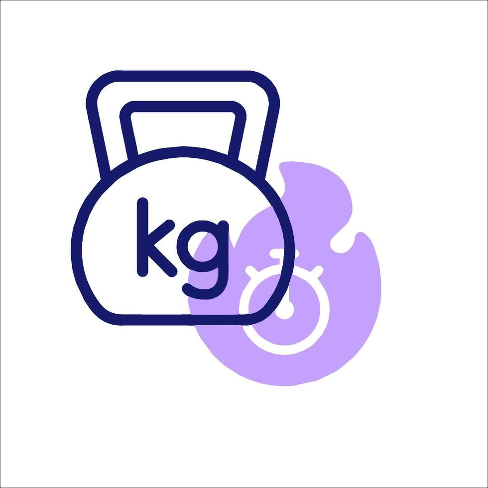 A weight scale with a clock on it vector
