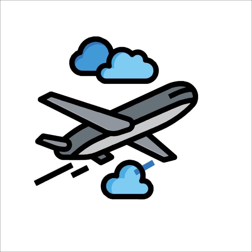 Airplane icon illustration vector