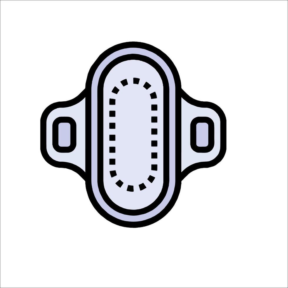 A sanitary pad icon on a white background vector