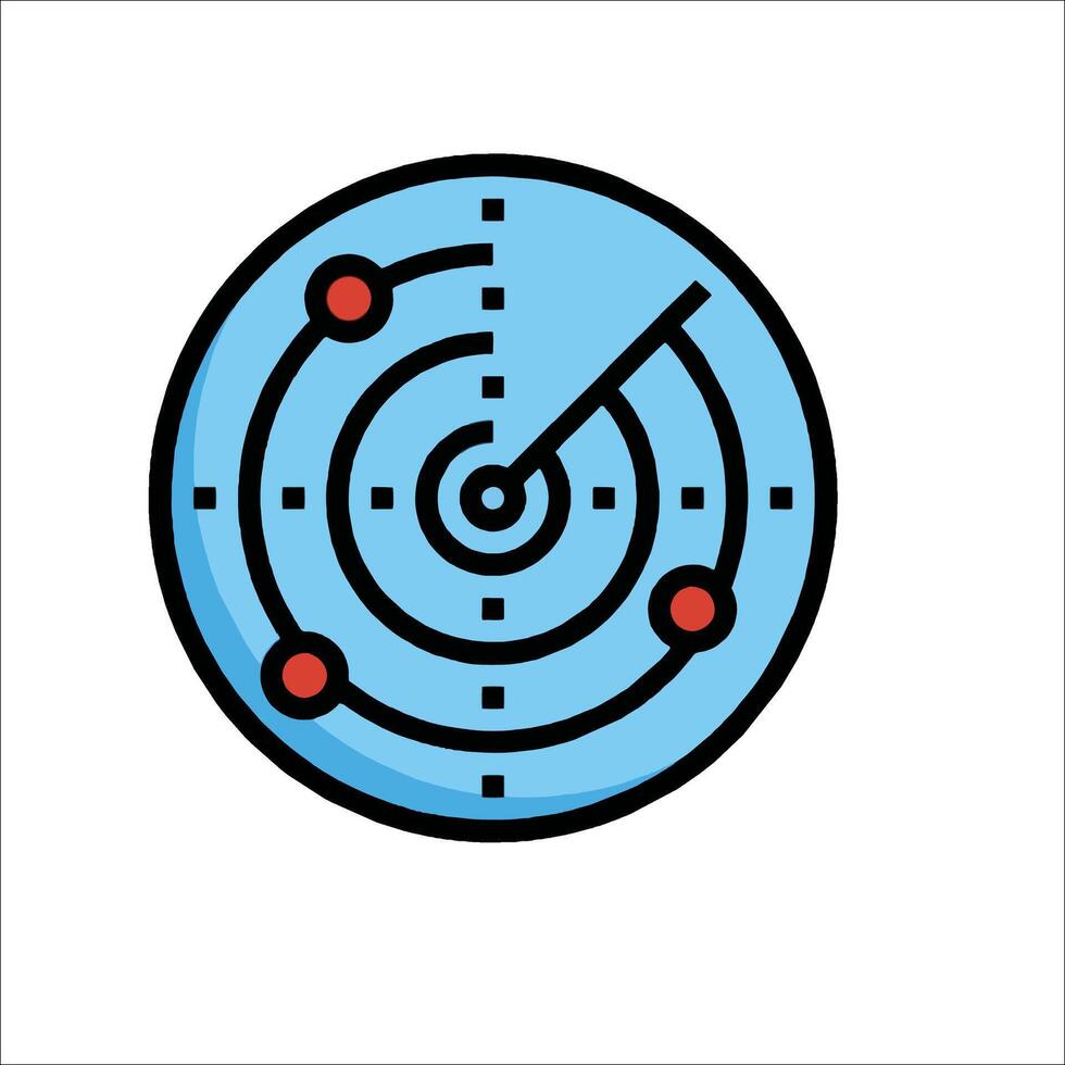 A target with a red dot in the center of it vector