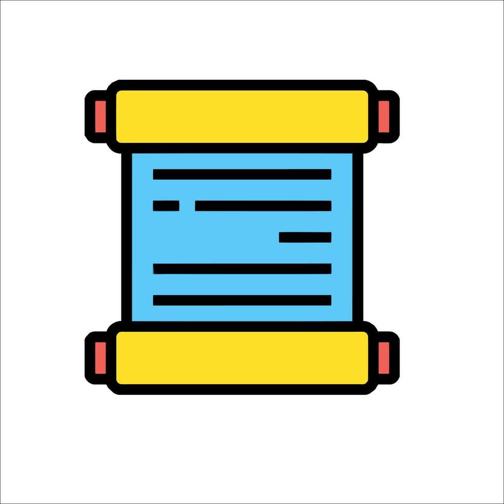 A scroll icon on a white background vector