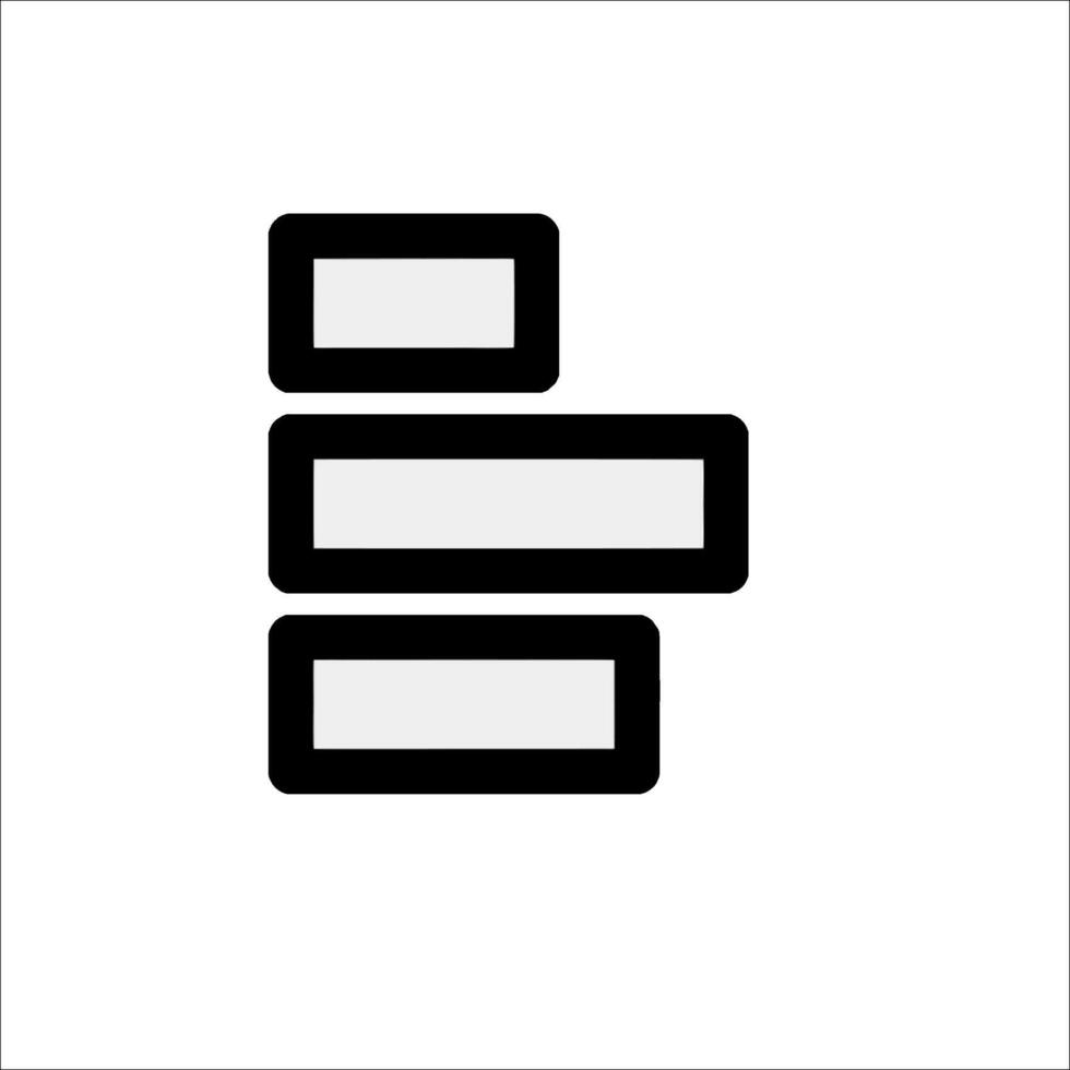 A black and white icon of a stack of books vector