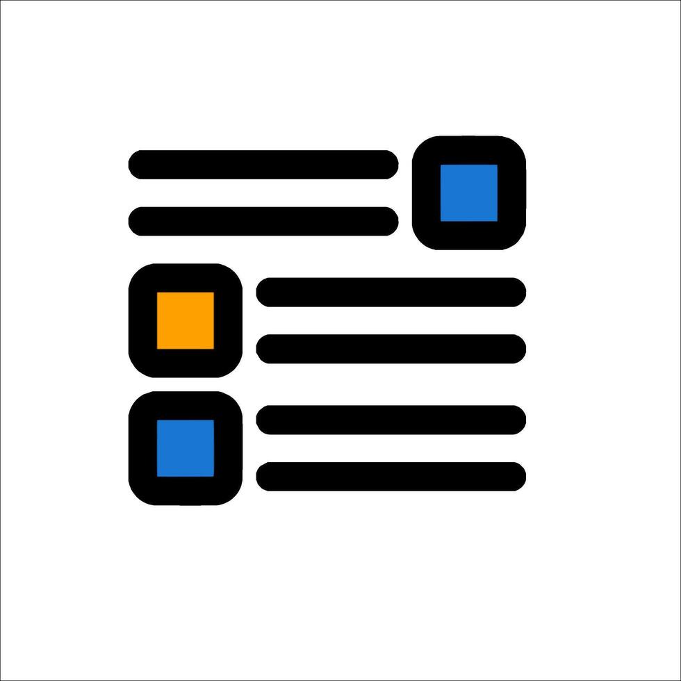A black and blue check box icon vector