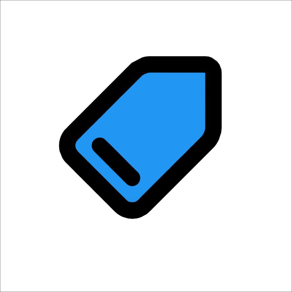 A blue pen icon on a white background vector