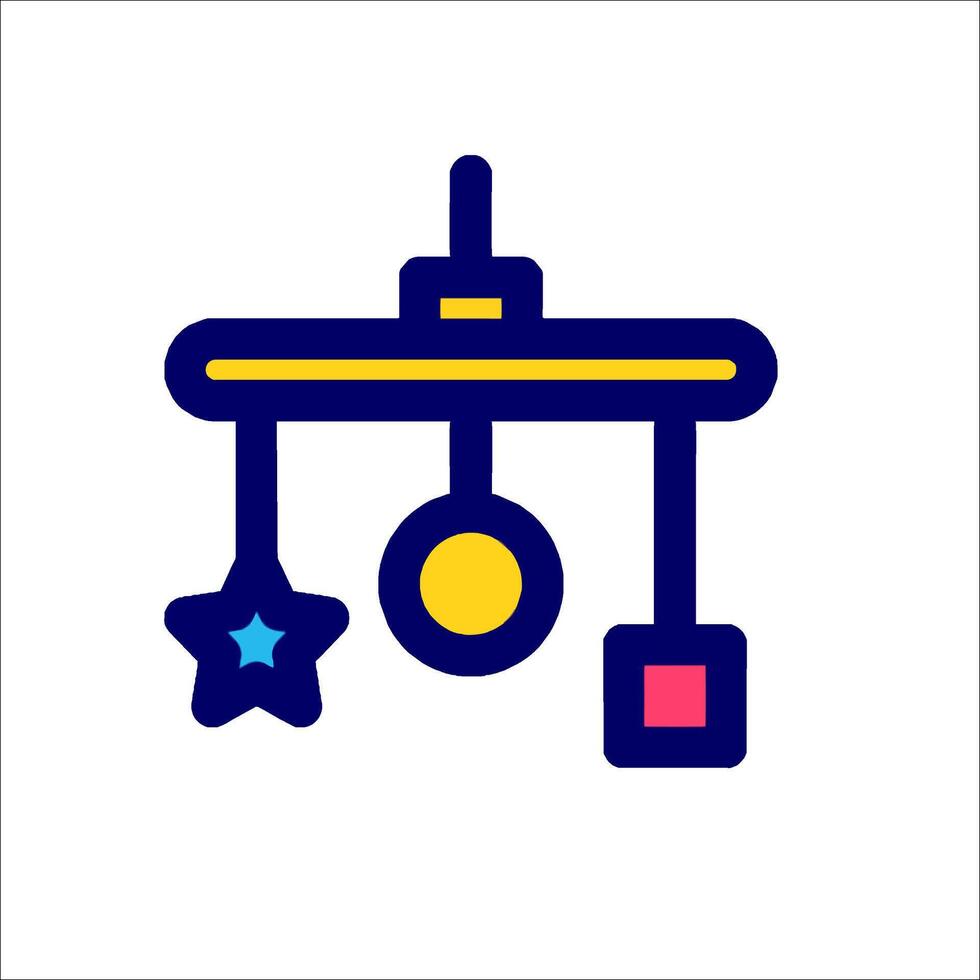 A baby's cradle with a star and a star vector