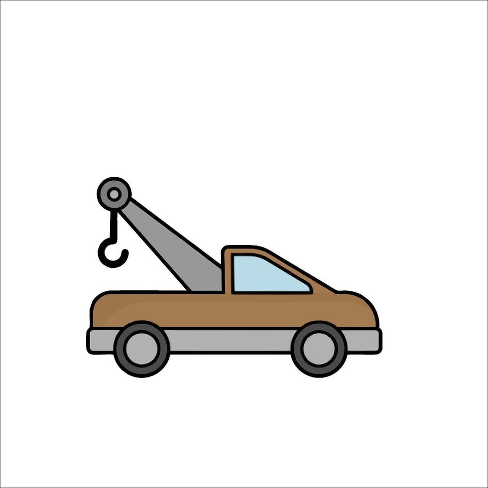 Car tow truck icon illustration vector