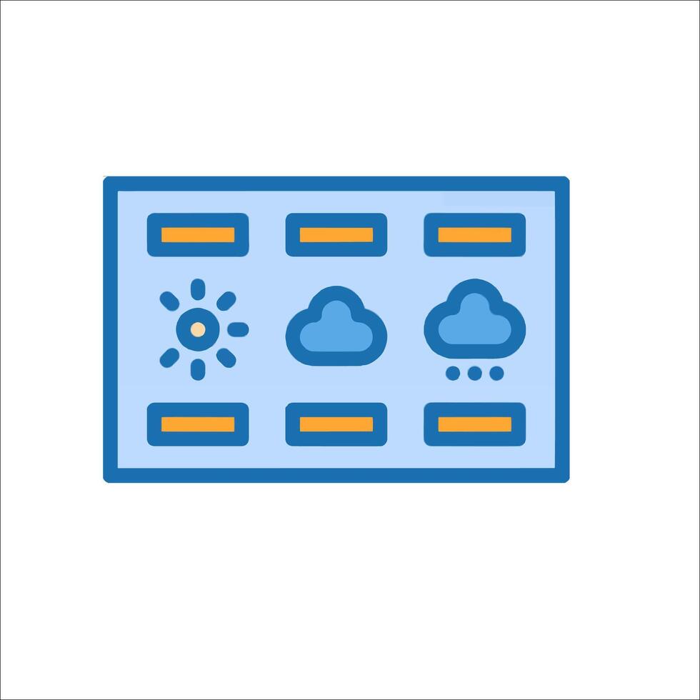 A flat icon of a weather forecast vector