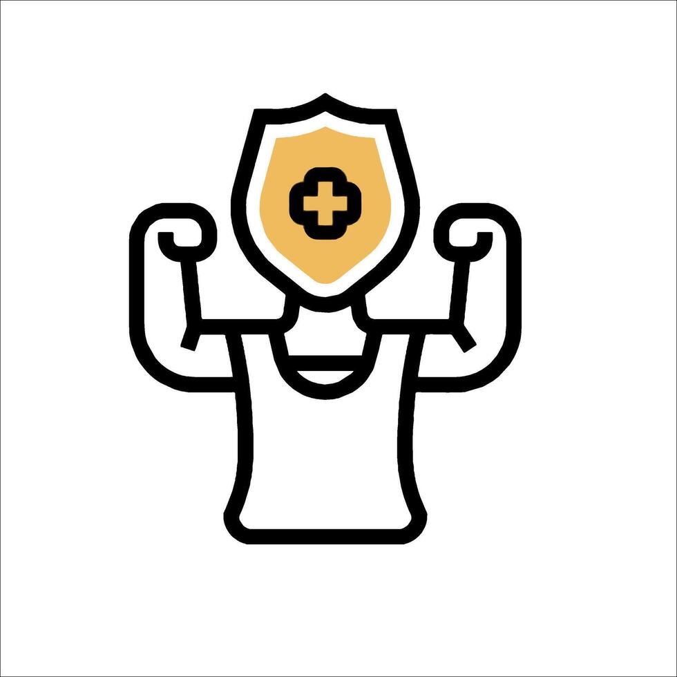 A person with a shield on their chest vector