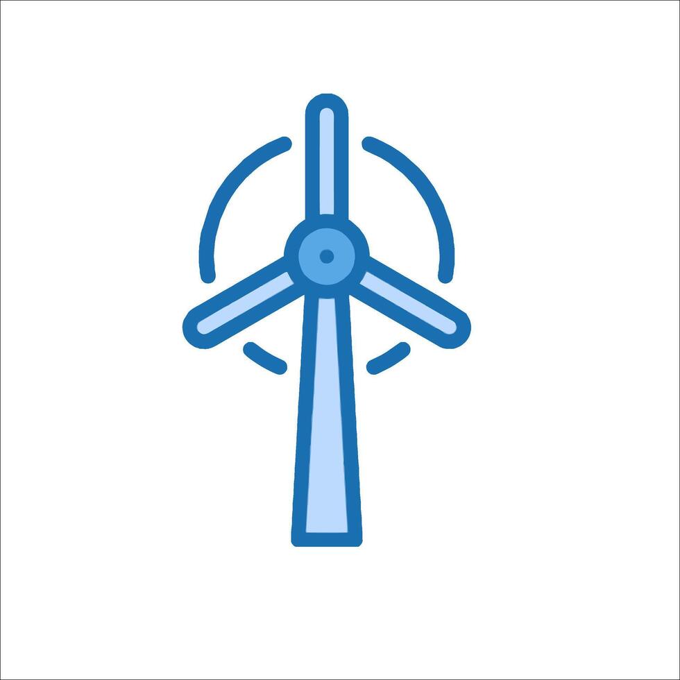 A wind turbine icon on a white background vector