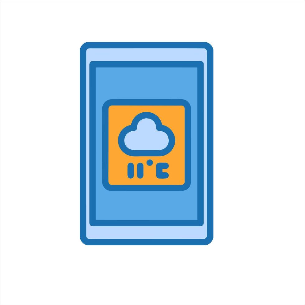 A smartphone with a cloud icon on it vector