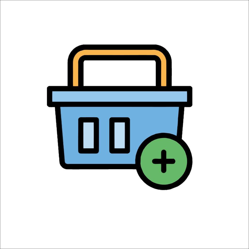 Shopping basket icon illustration vector