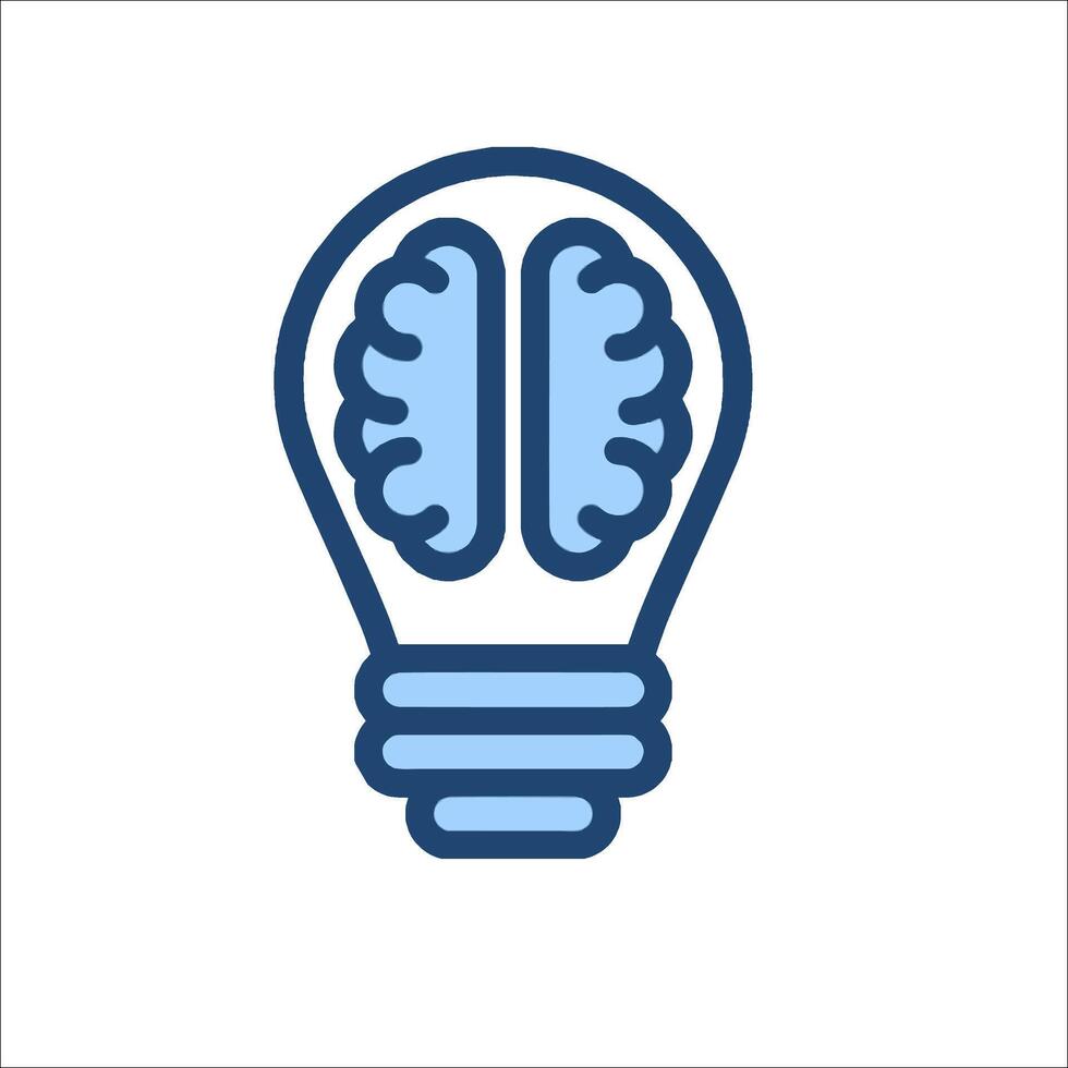 A light bulb with a brain inside it vector