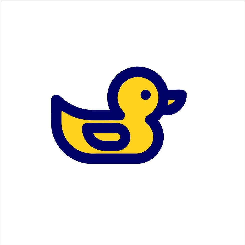 A yellow duck logo on a white background vector