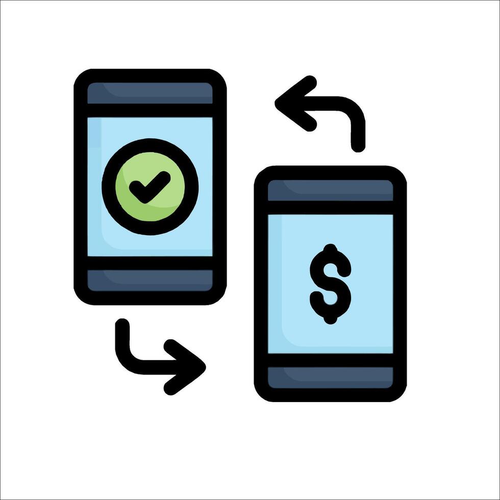 Mobile payment icon vector