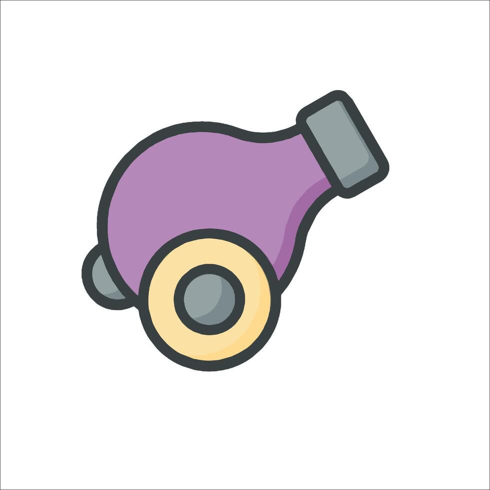 A purple and yellow gas can on a white background vector