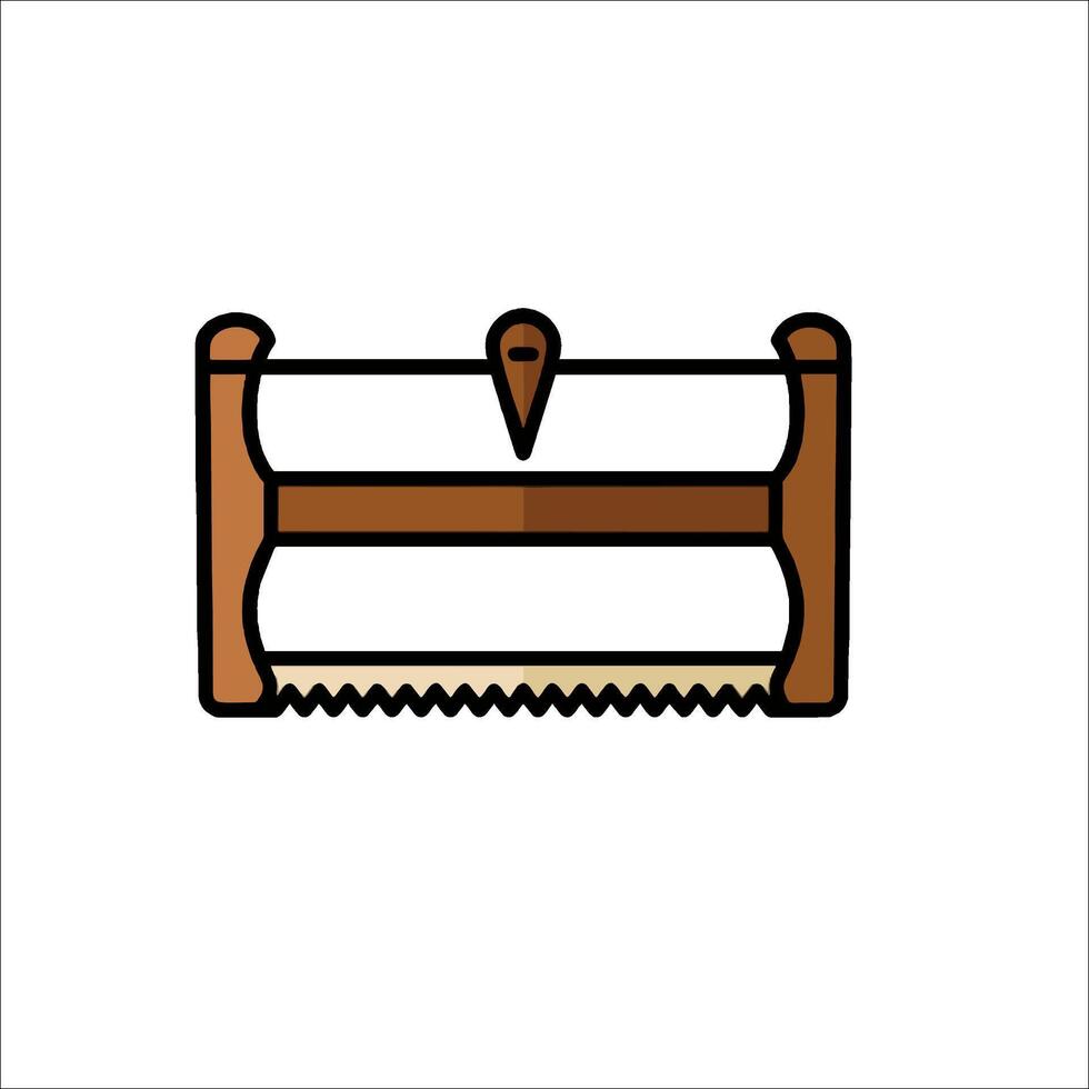 A saw with a handle on it vector
