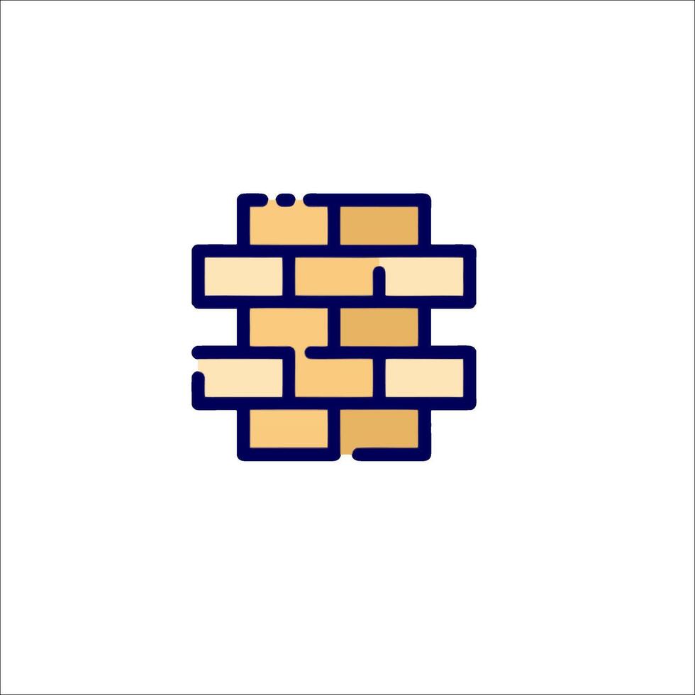 A brick wall icon on a white background vector