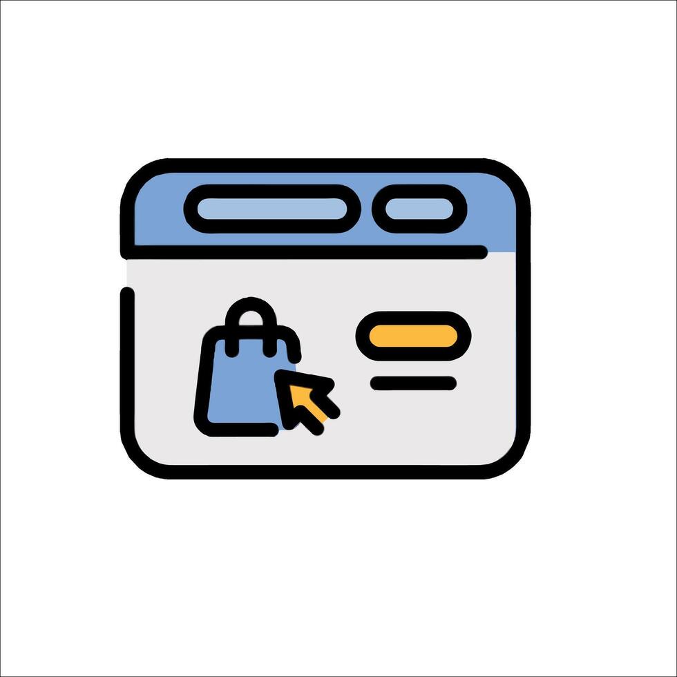 A shopping bag icon on a white background vector