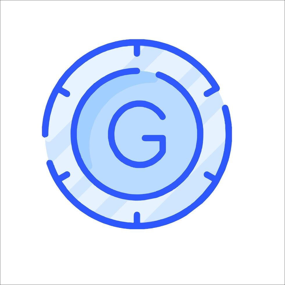 The g logo in a circle vector
