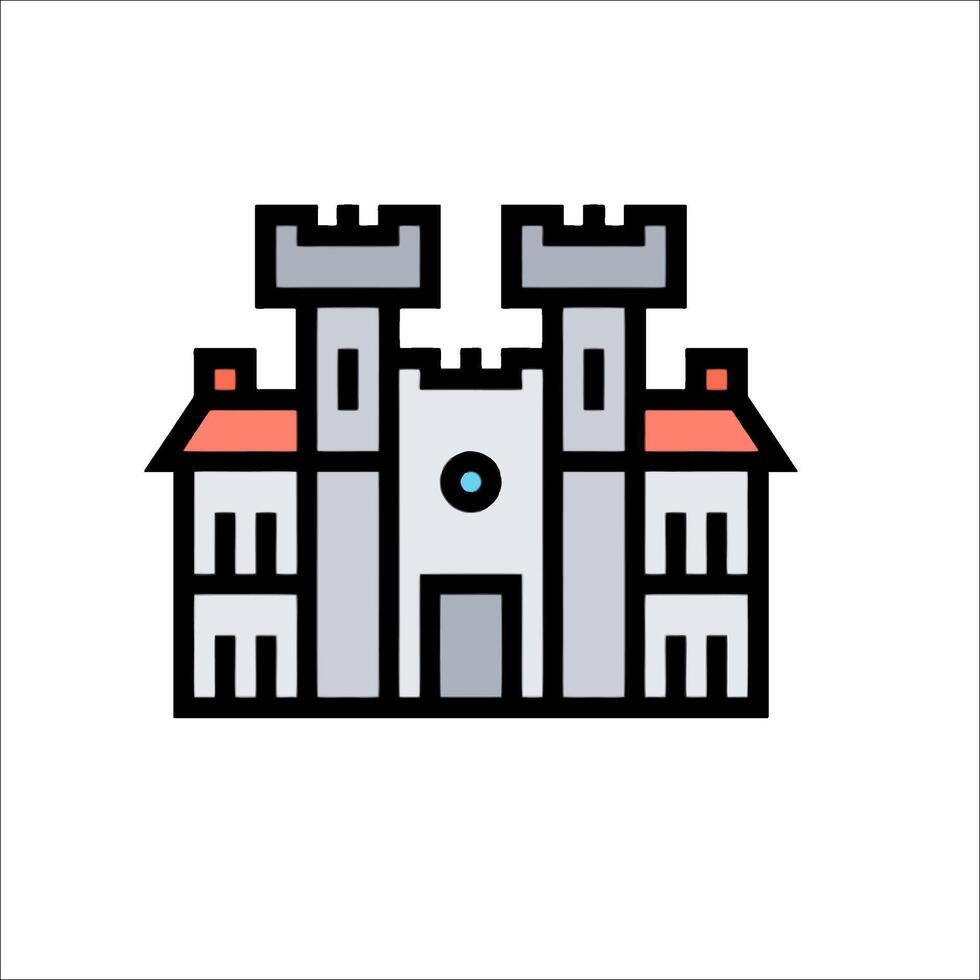 A castle icon on a white background vector