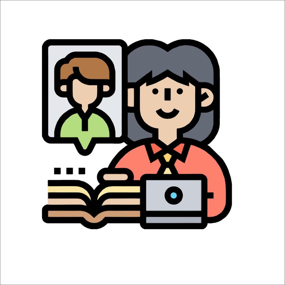 A woman is reading a book and a man is sitting next to her vector