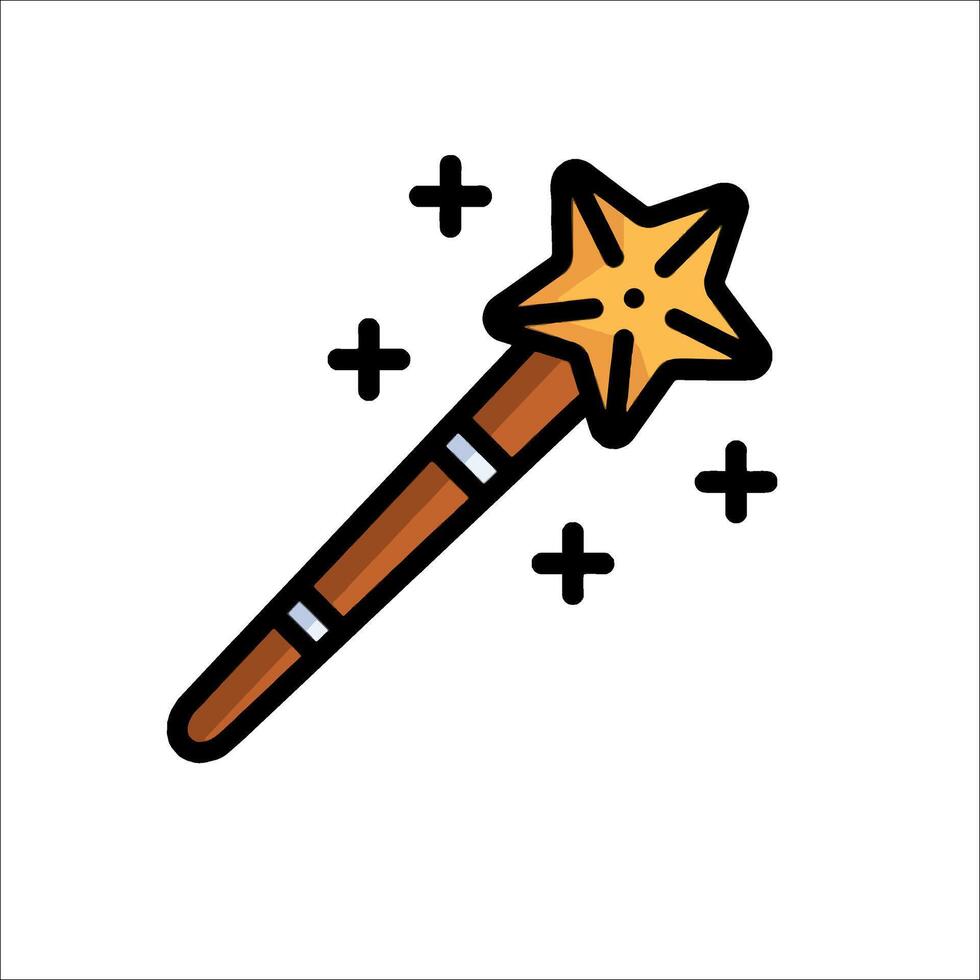 Magic wand icon illustration vector