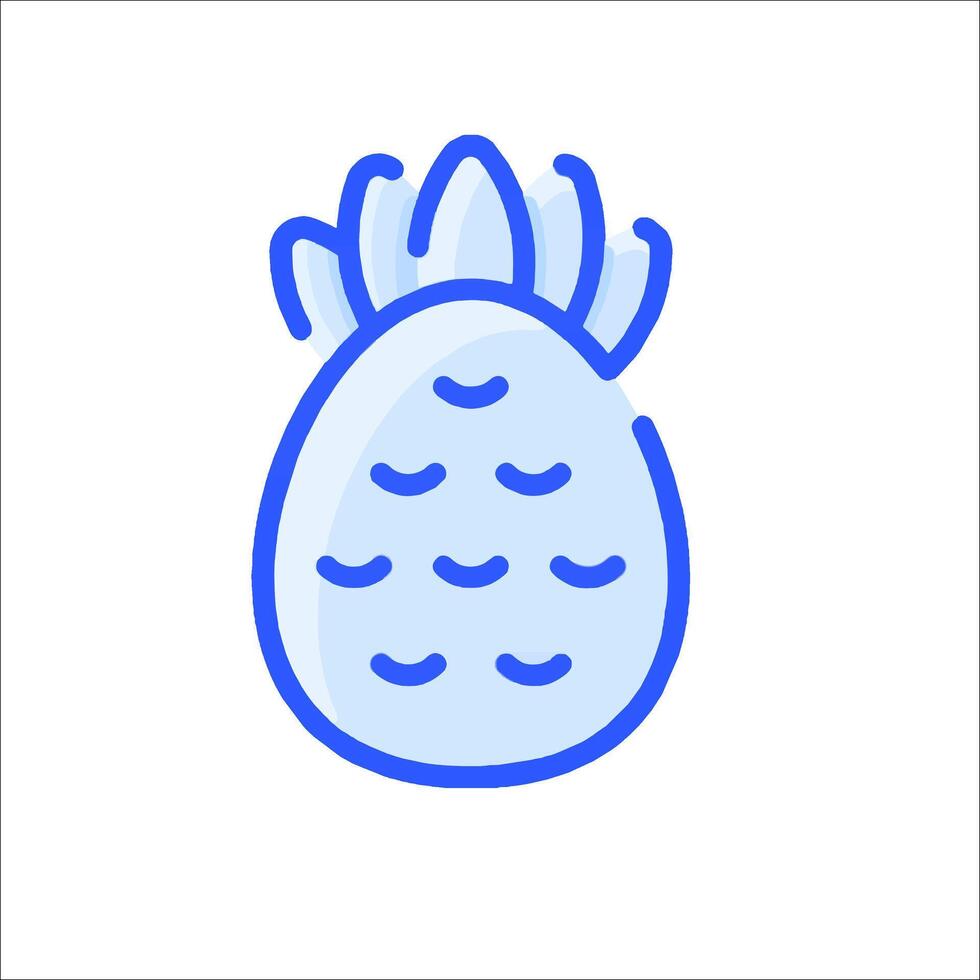 A blue pineapple icon on a white background vector