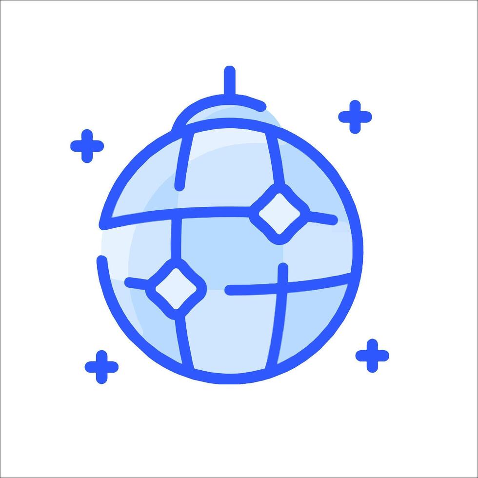A blue sphere with a star on it vector
