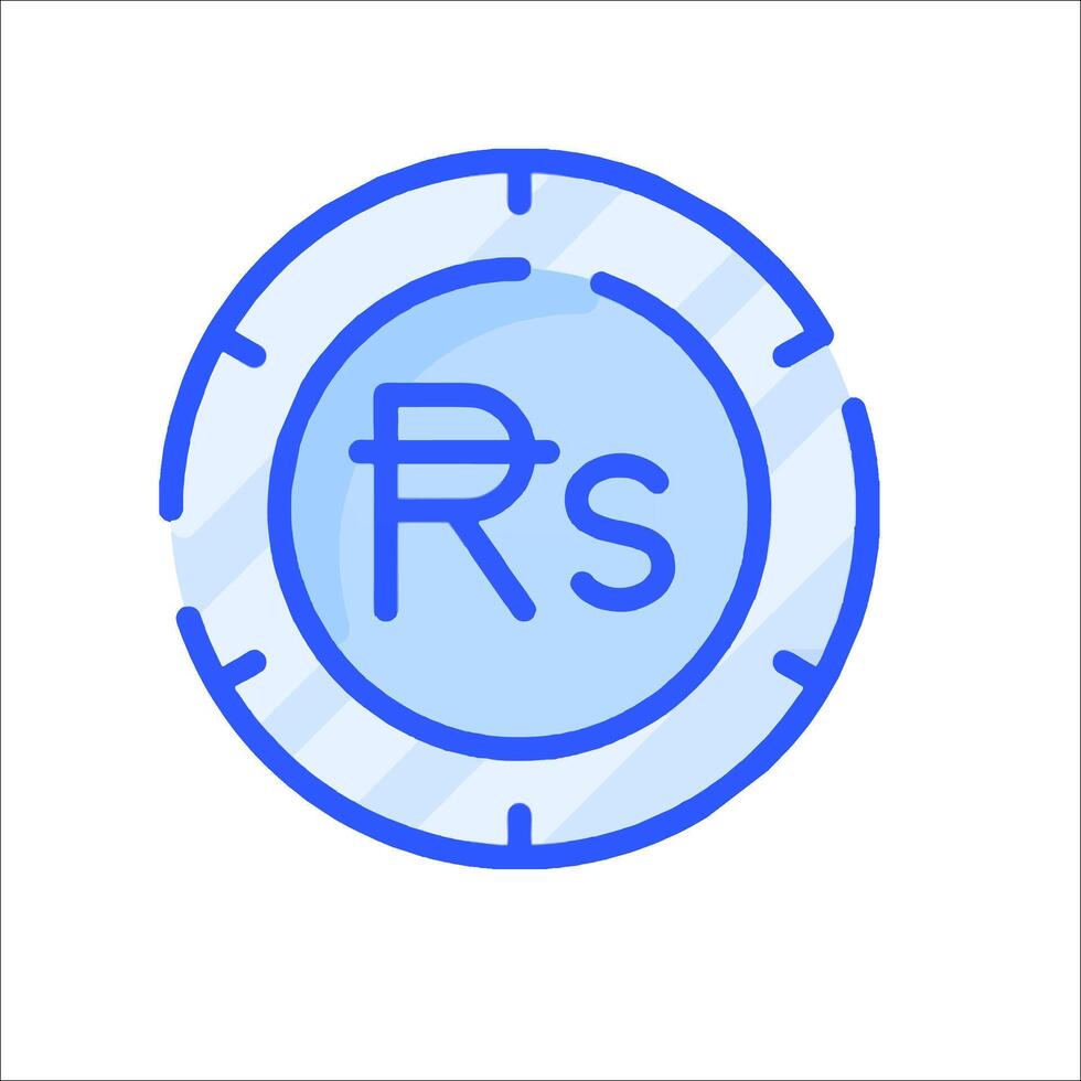 The rs logo in a circle with a blue outline vector