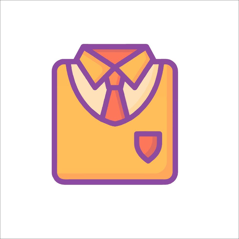 A yellow shirt with a tie on it vector