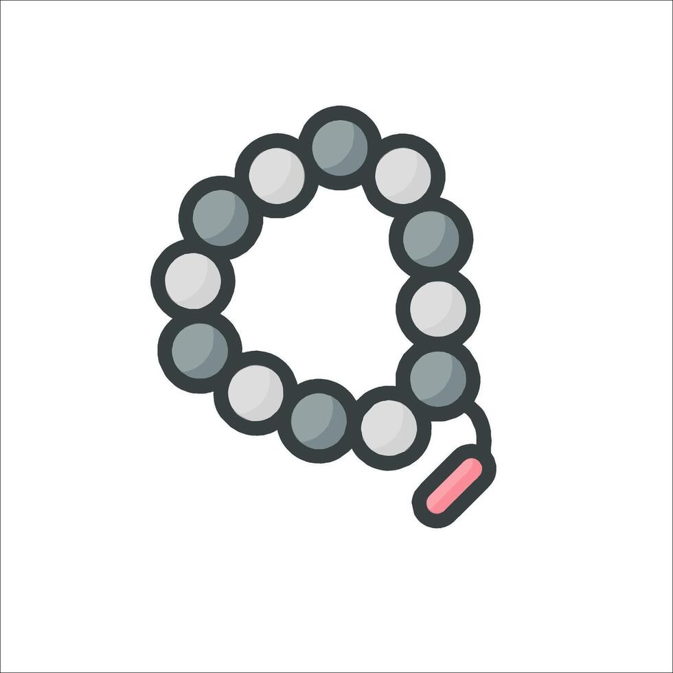 A bracelet with beads on it is shown vector