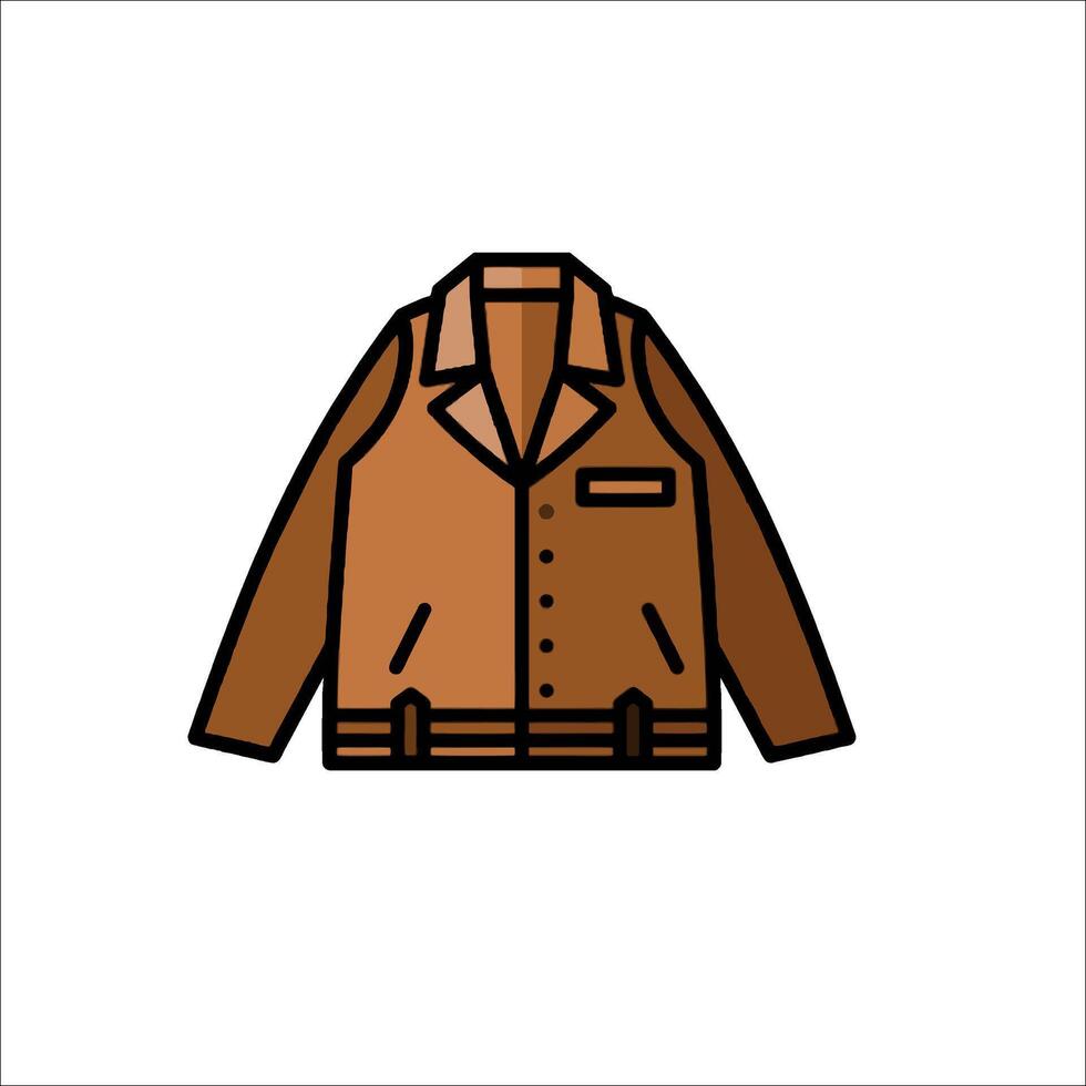 A brown jacket on a white background vector