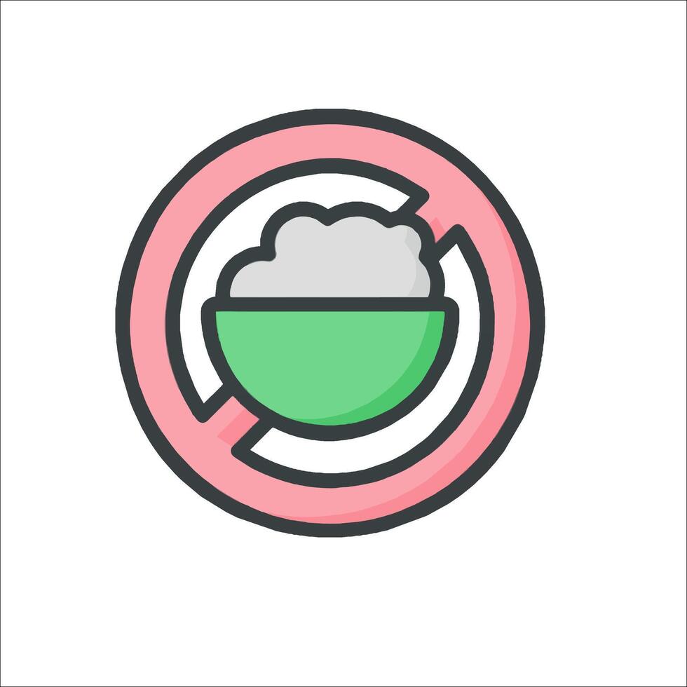 No food in the bowl icon vector