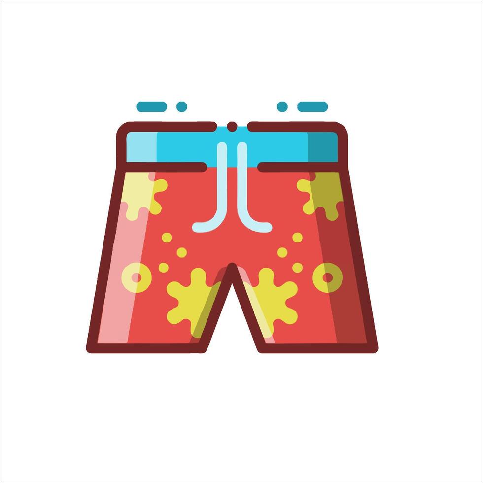 A pair of shorts with a flower pattern vector