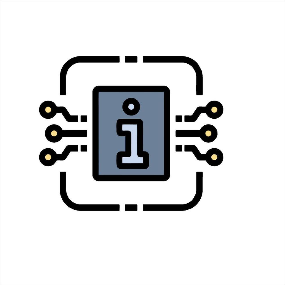 A computer chip with the number one on it vector