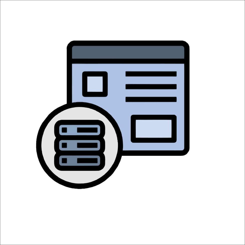 un computadora icono con un archivo en parte superior de eso vector