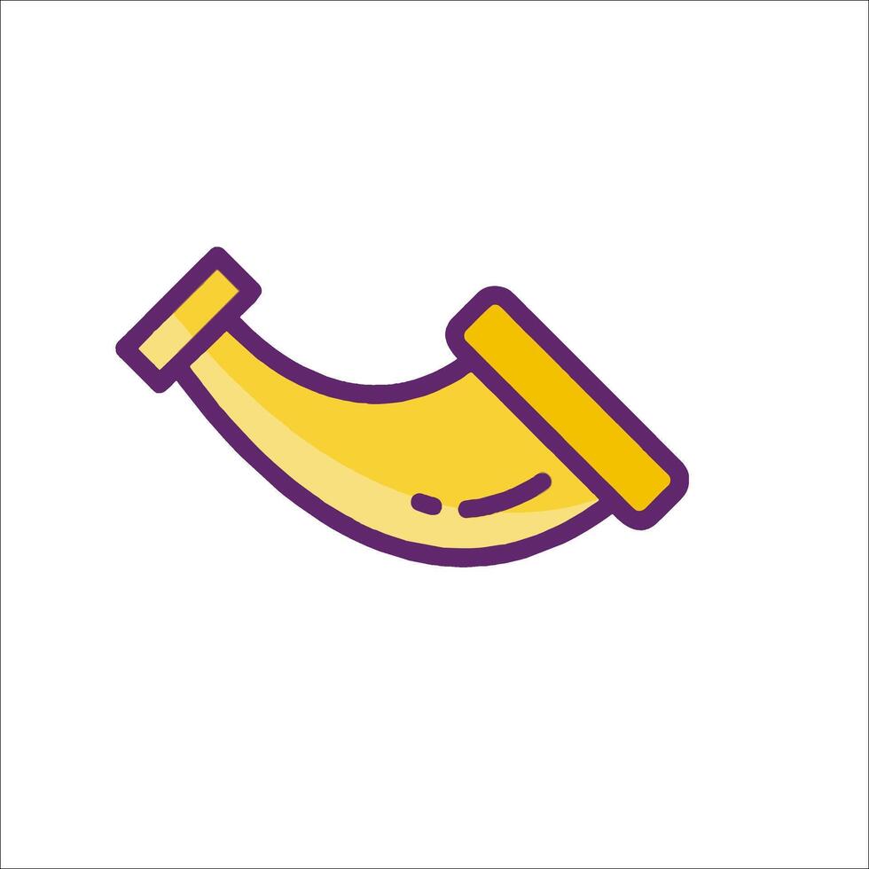 A yellow and purple pipe icon on a white background vector