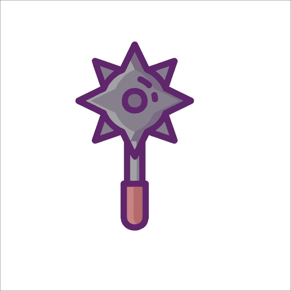 A purple and black star shaped weapon icon vector
