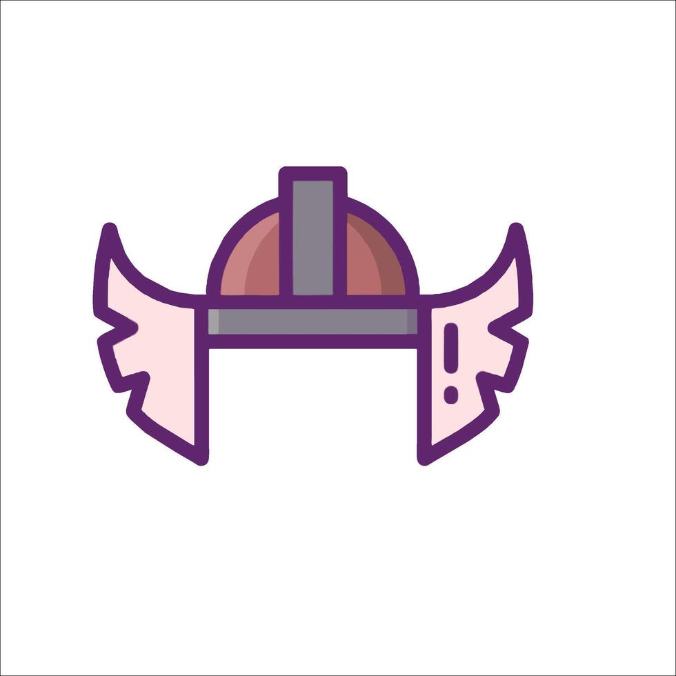 A purple helmet with wings on it vector