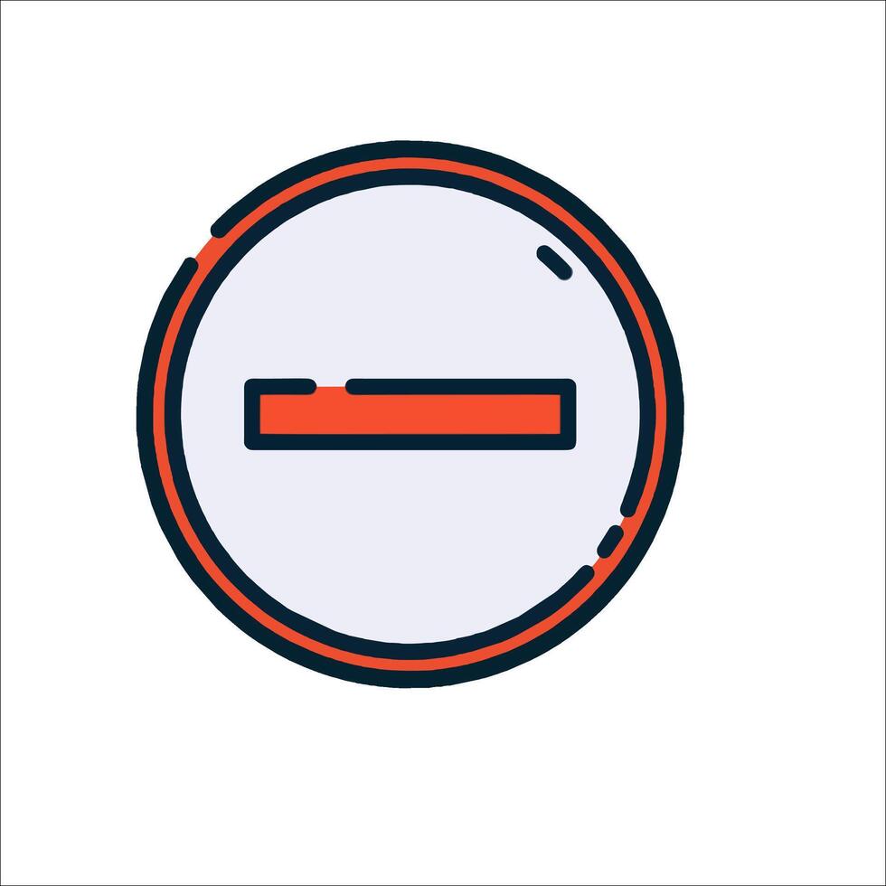 No entry sign icon illustration vector
