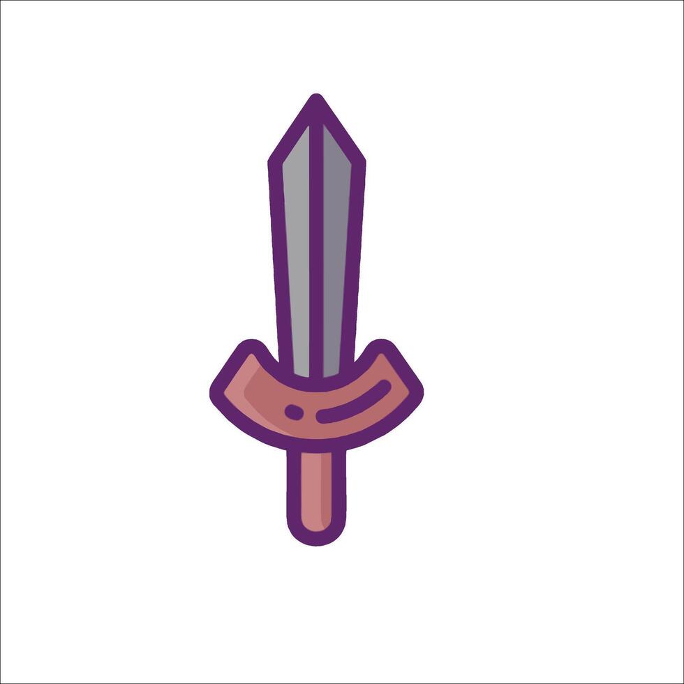 A sword icon on a white background vector
