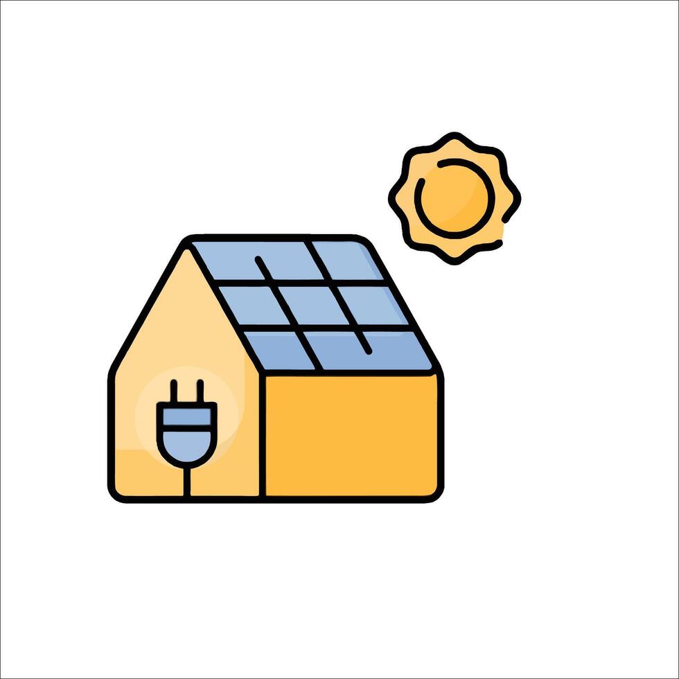 Solar power icon vector