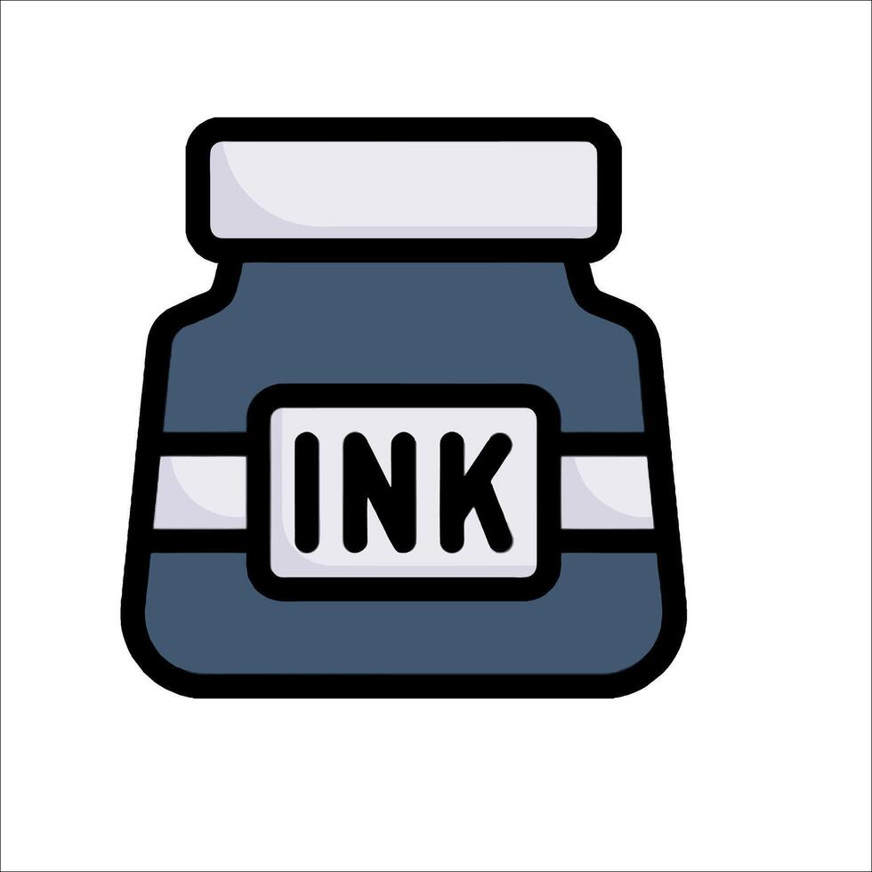 A jar of ink on a white background vector