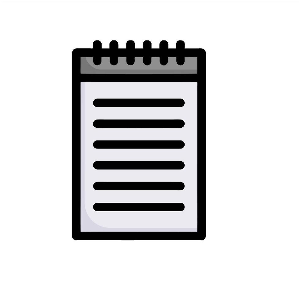 A notebook icon on a white background vector